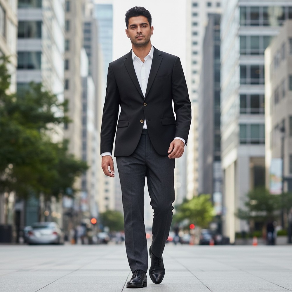Michael Kors‎ Men's Navy Blue Blazer Sport Coat 2 Button Lined Jacket Union Made